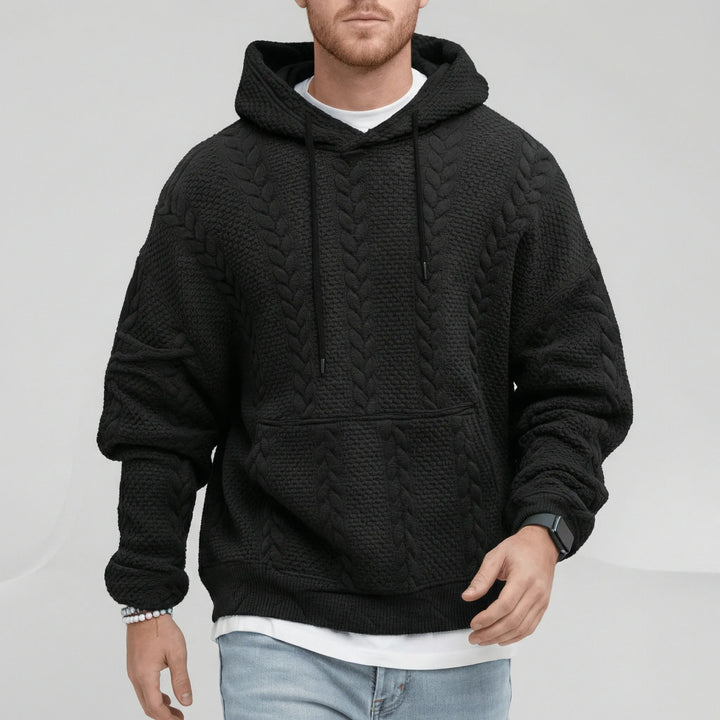 Sweter warkoczowy z kapturem - Carlos