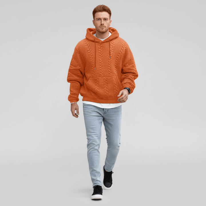 Sweter warkoczowy z kapturem - Carlos