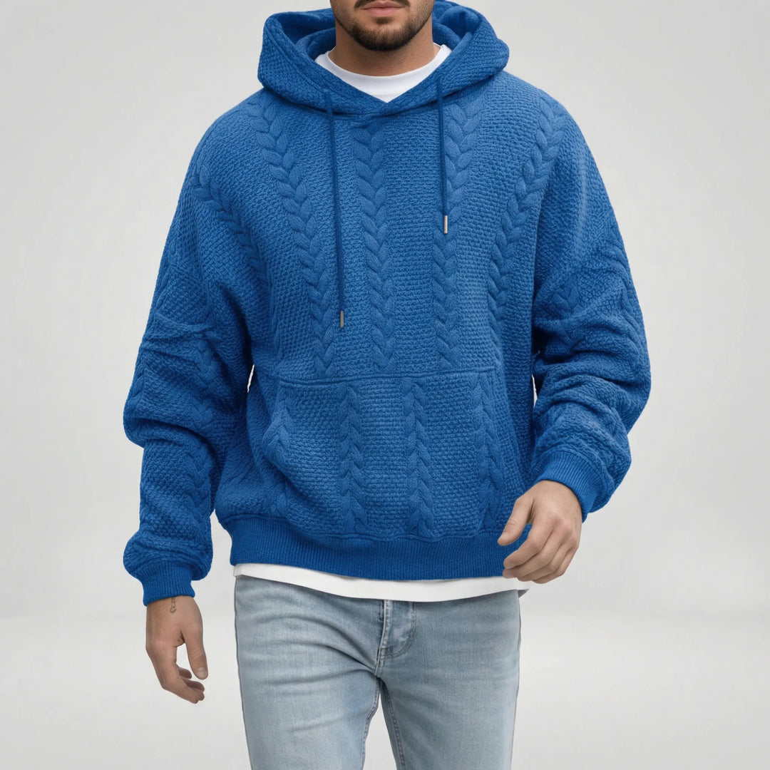 Sweter warkoczowy z kapturem - Carlos