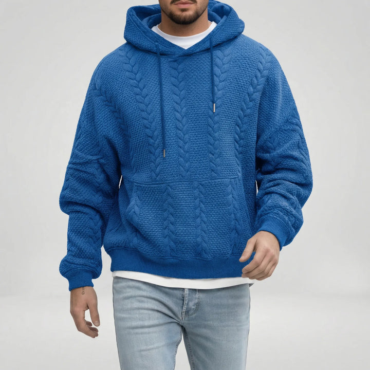Sweter warkoczowy z kapturem - Carlos