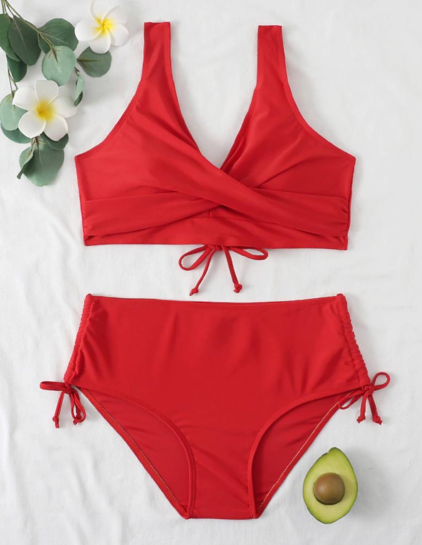 Dwuczęściowy komplet bikini z wysokim stanem - Marissa