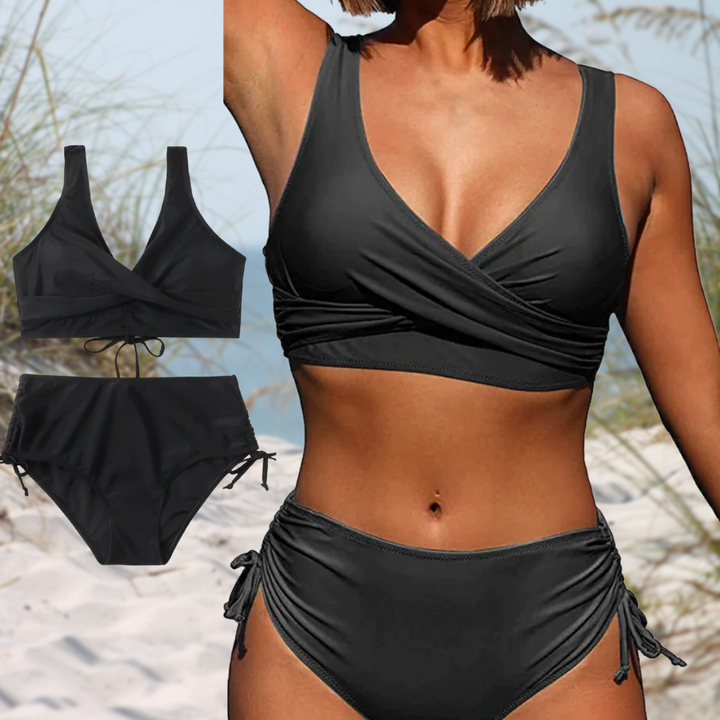 Dwuczęściowy komplet bikini z wysokim stanem - Marissa