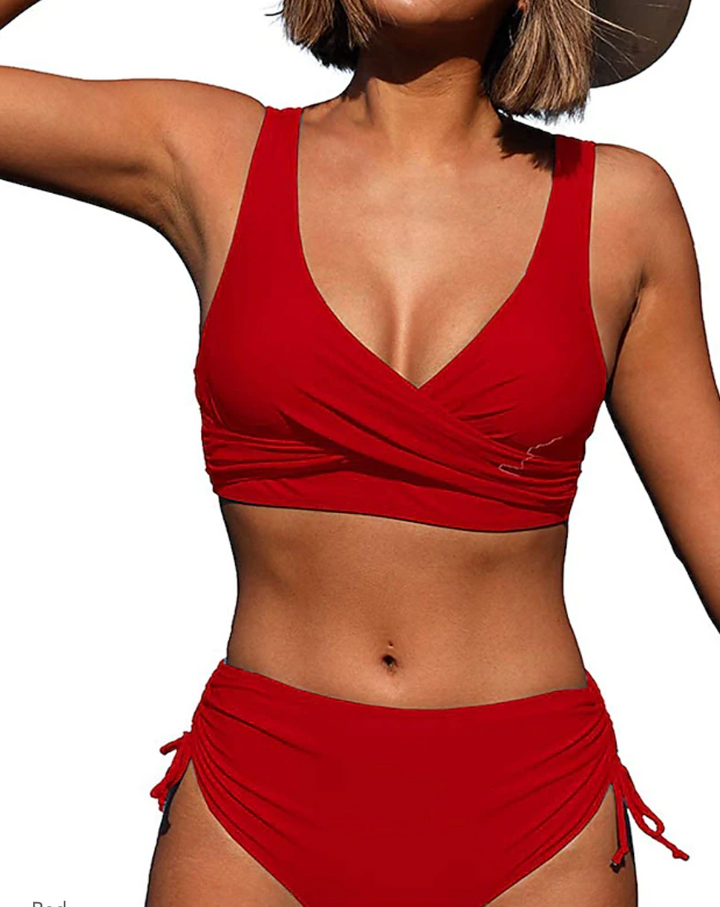 Dwuczęściowy komplet bikini z wysokim stanem - Marissa
