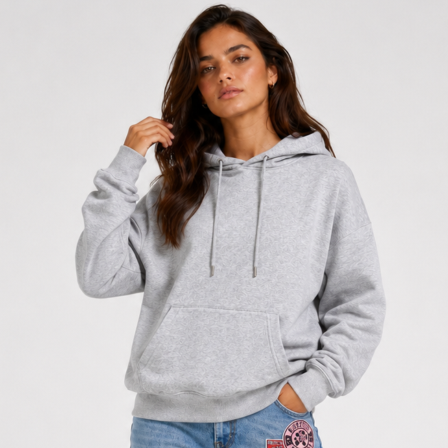 Kaminski | Bluza z Kapturem z Motywem Gwiazdy w Panterkę