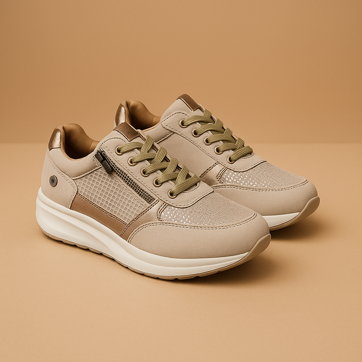 Kaminski | Oddychające lekkie sneakersy damskie z zamkiem błyskawicznym | Weronika