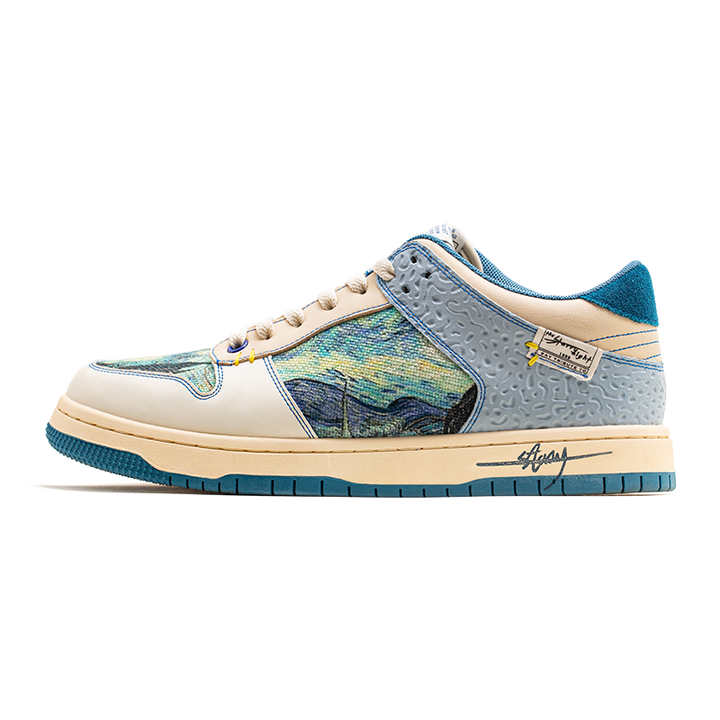 Artystyczne unisex sneakersy z designem nocnych gwiazd i wygodną podeszwą – Lior