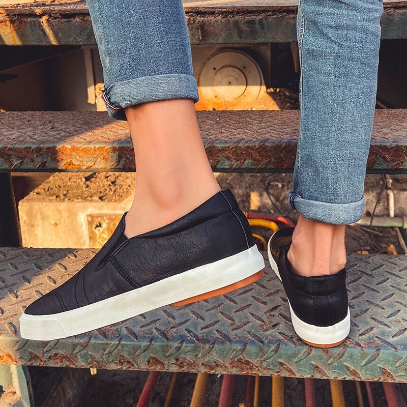 Męskie slip-on skórzane sneakersy – Jonas