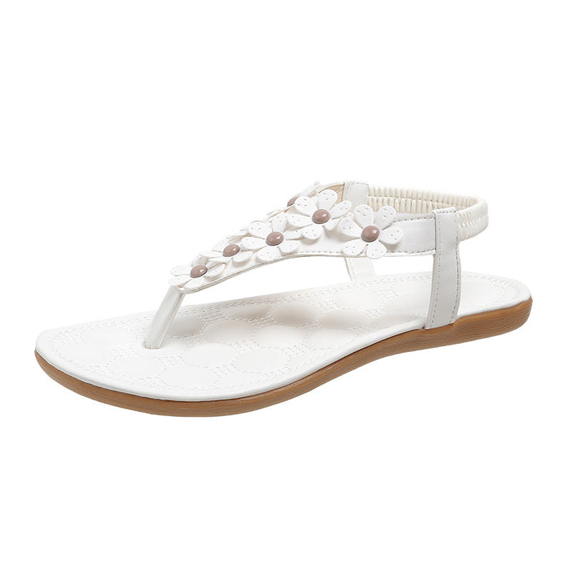 BloomGrace Sandals | Stylowe sandały z kwiatowym detalem dla kobiet