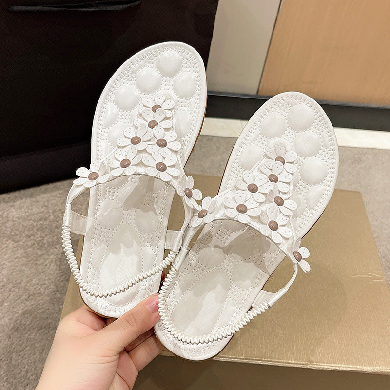 BloomGrace Sandals | Stylowe sandały z kwiatowym detalem dla kobiet