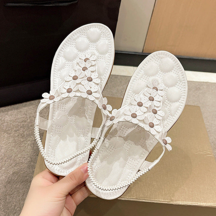 BloomGrace Sandals | Stylowe sandały z kwiatowym detalem dla kobiet