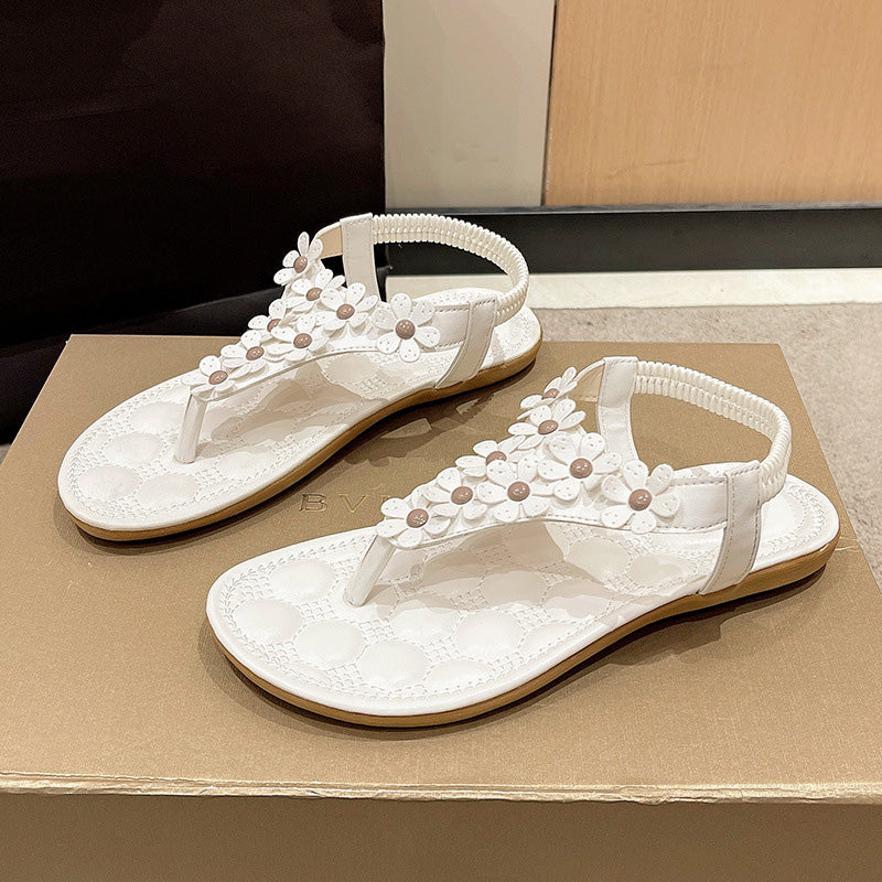 BloomGrace Sandals | Stylowe sandały z kwiatowym detalem dla kobiet
