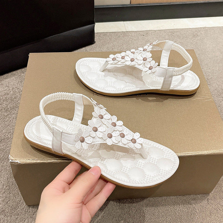 BloomGrace Sandals | Stylowe sandały z kwiatowym detalem dla kobiet