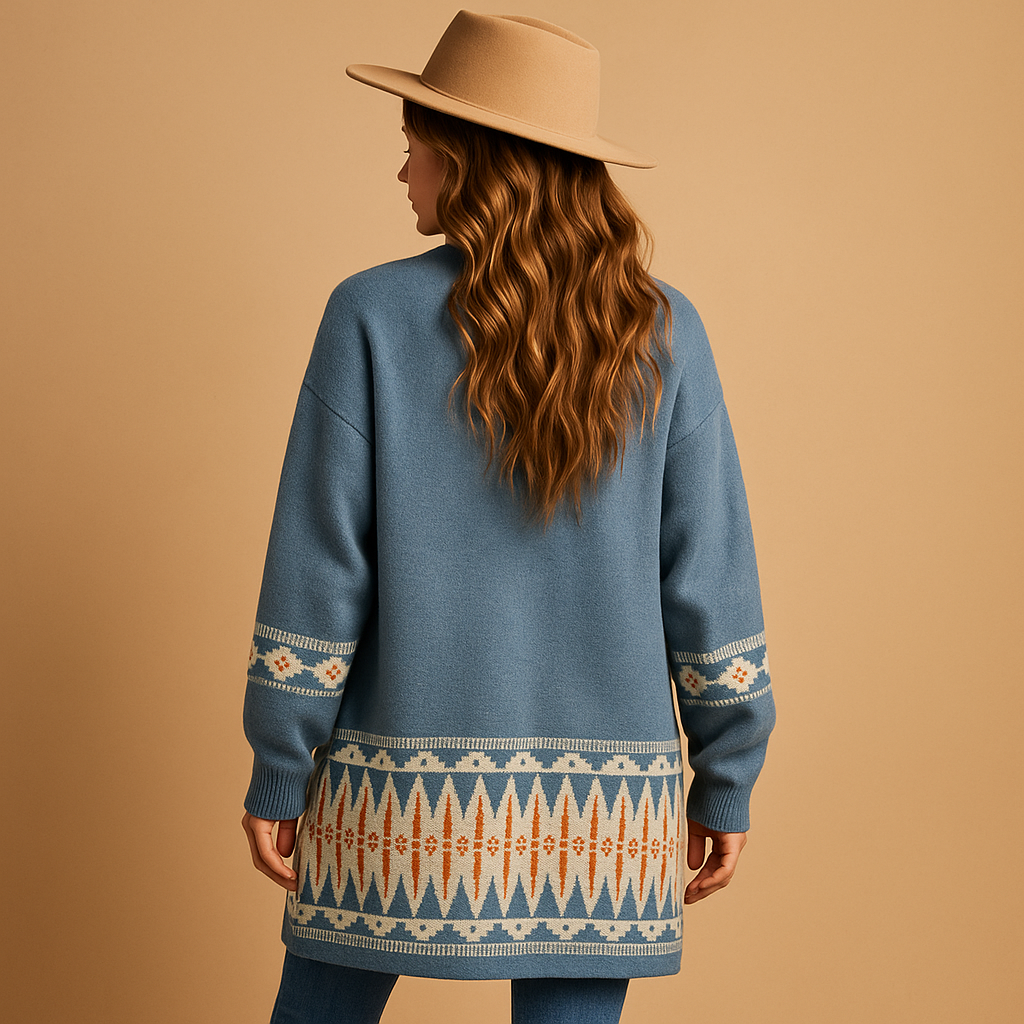 Kaminski | Boho damski kardigan żakardowy | Roksana