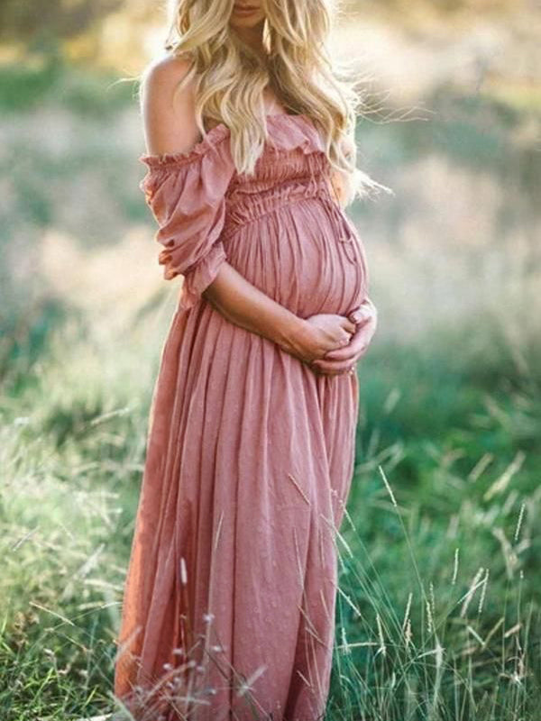 Boho Chic Suknia ciążowa z dekoltem w szpic - Elora