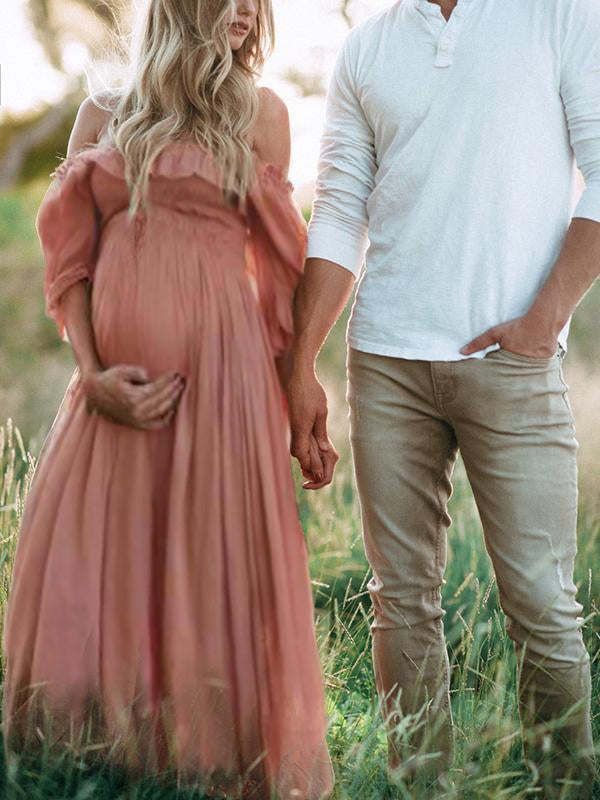 Boho Chic Suknia ciążowa z dekoltem w szpic - Elora