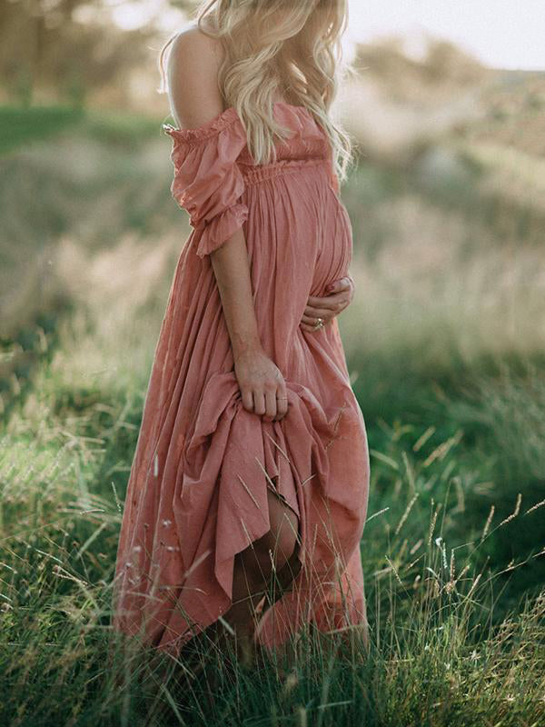 Boho Chic Suknia ciążowa z dekoltem w szpic - Elora