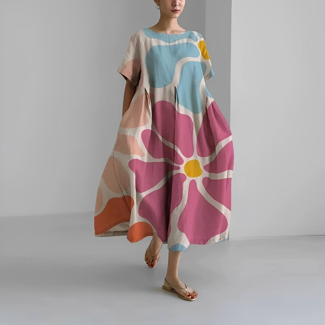 Boho-Kwiatowa Sukienka Maxi - FloraChic