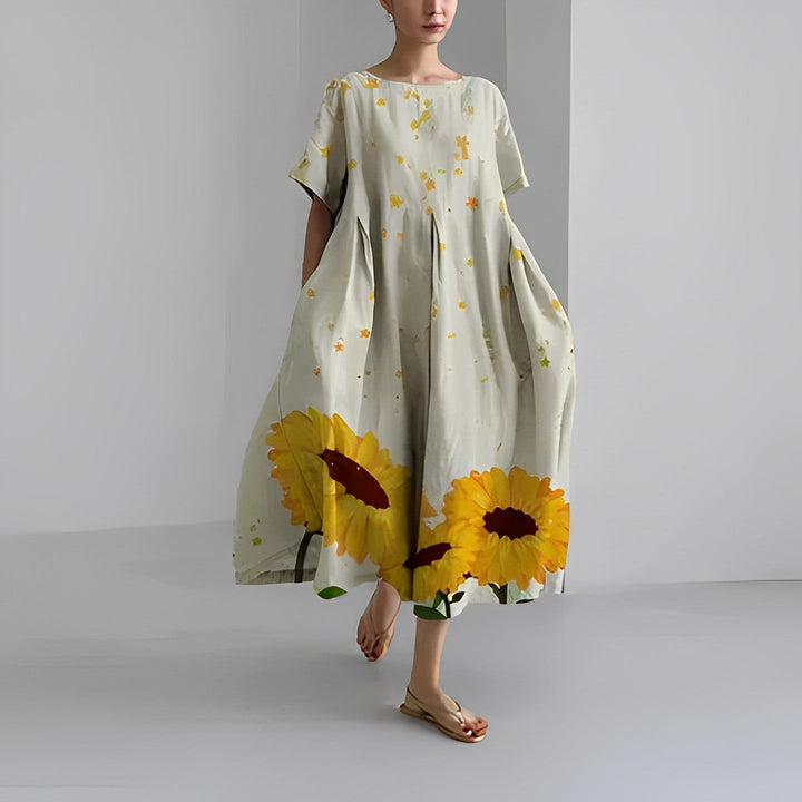 Boho-Kwiatowa Sukienka Maxi - FloraChic