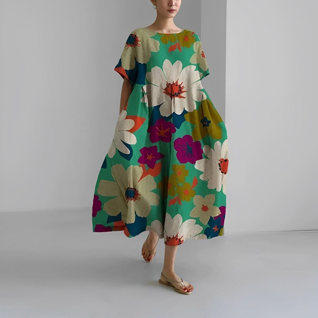 Boho-Kwiatowa Sukienka Maxi - FloraChic