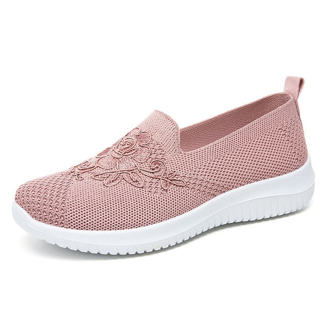 BreezeWalk Sandał | Oddychający Sandał Damski z Haftem