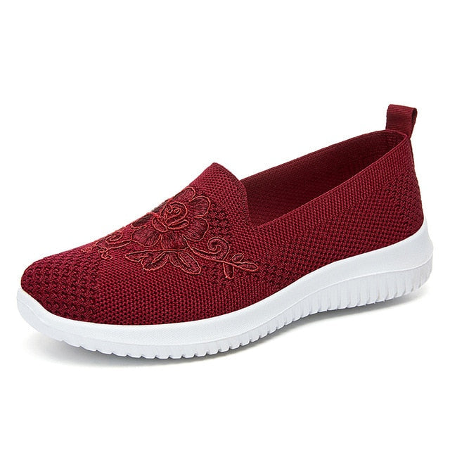 BreezeWalk Sandał | Oddychający Sandał Damski z Haftem