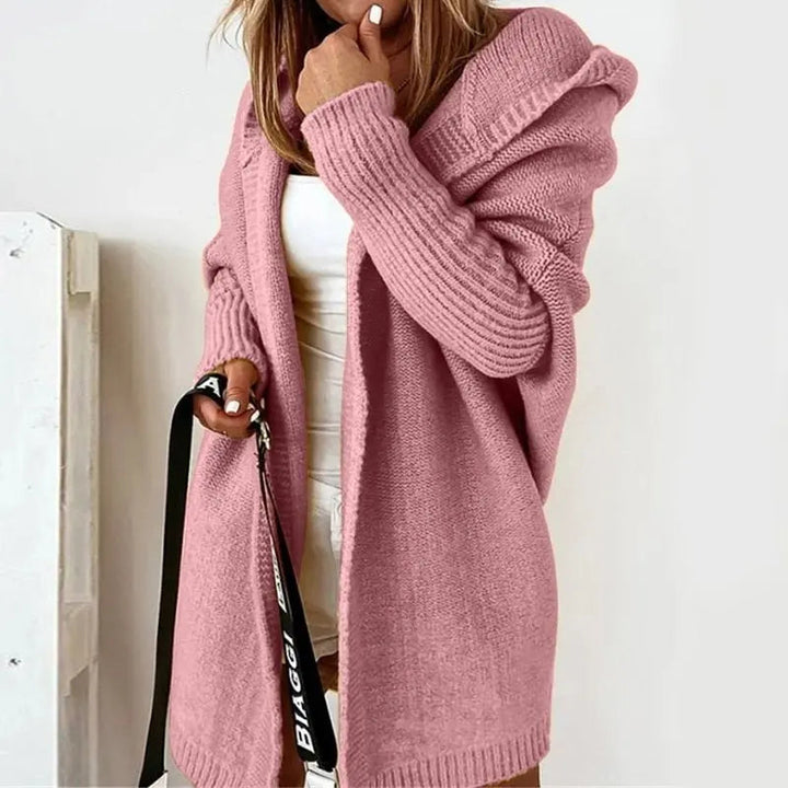 Liwia | Oversize bluza damska z kapturem i zamkiem błyskawicznym