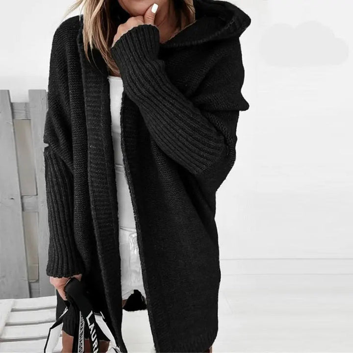 Liwia | Oversize bluza damska z kapturem i zamkiem błyskawicznym