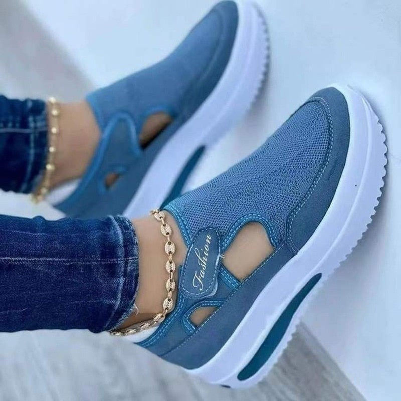 Damskie przewiewne sneakersy z siatki – Liana