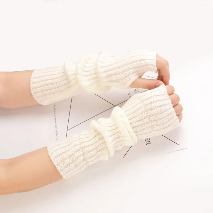 Długie bezpalcowe dzianinowe rękawiczki - FlexiWarm