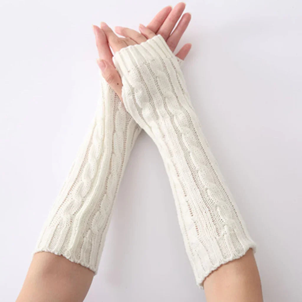 Długie bezpalcowe dzianinowe rękawiczki - FlexiWarm
