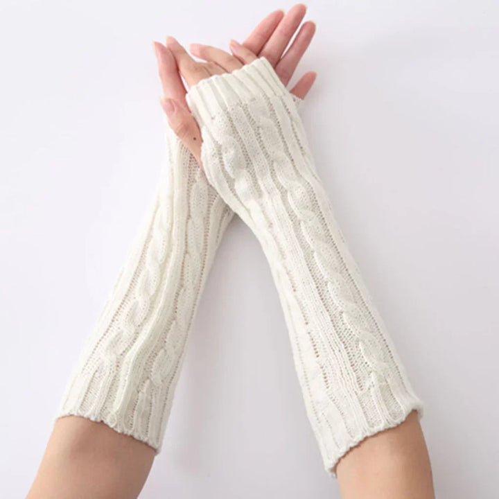 Długie bezpalcowe dzianinowe rękawiczki - FlexiWarm