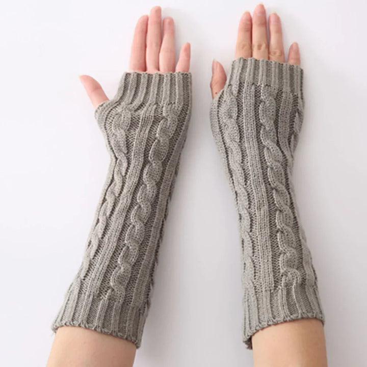 Długie bezpalcowe dzianinowe rękawiczki - FlexiWarm