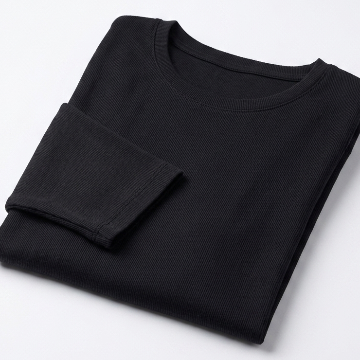 Kaminski | Damski T-Shirt z Okrągłym Dekoltem i Rękawem 3/4