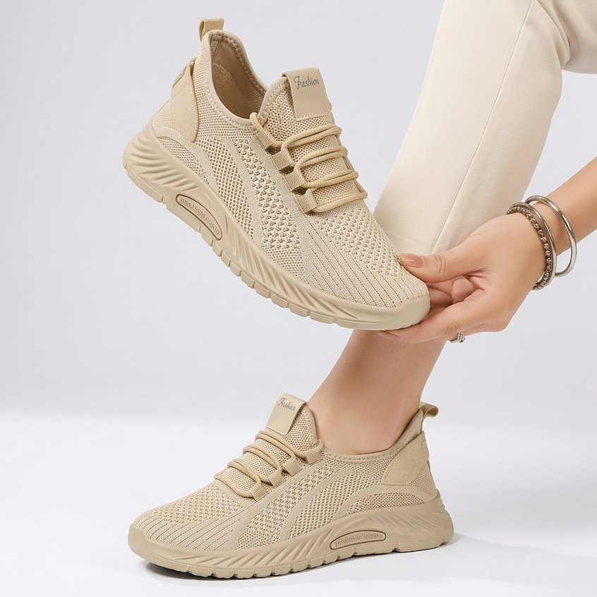 Kaminski | Damskie Oddychające Sneakersy z Dzianiny