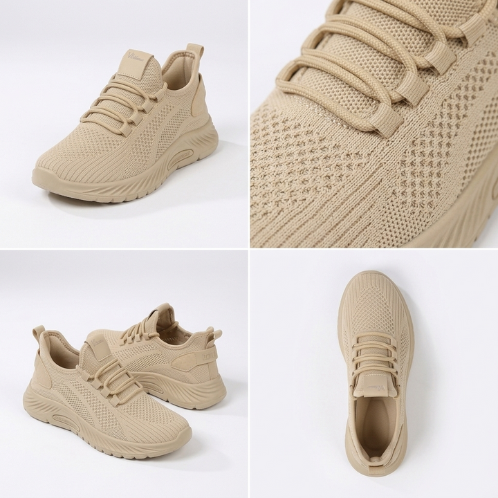 Kaminski | Damskie Oddychające Sneakersy z Dzianiny