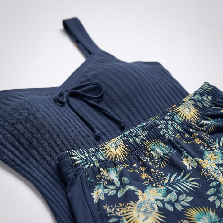 Kaminski | Damski Tankini w Prążki z Szortami Kąpielowymi