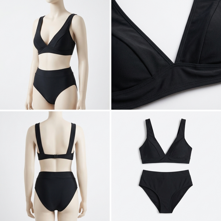 Kaminski | Damskie Bikini z Wysokim Stanem i Dekoltem V