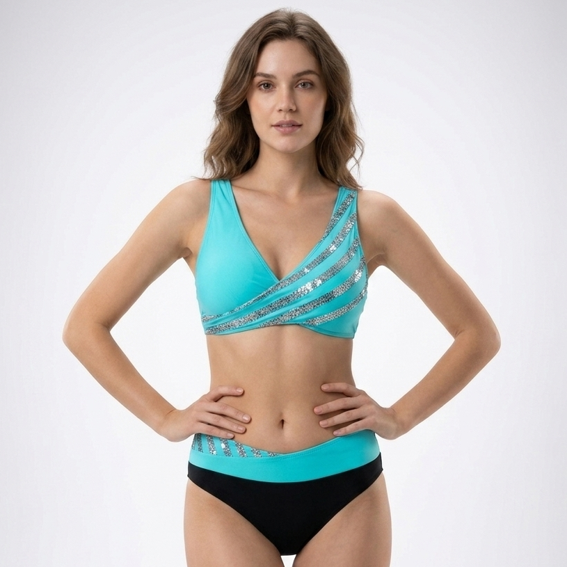 Kaminski | Damskie Bikini z Geometrycznym Wzorem i Modelującym Fasonem