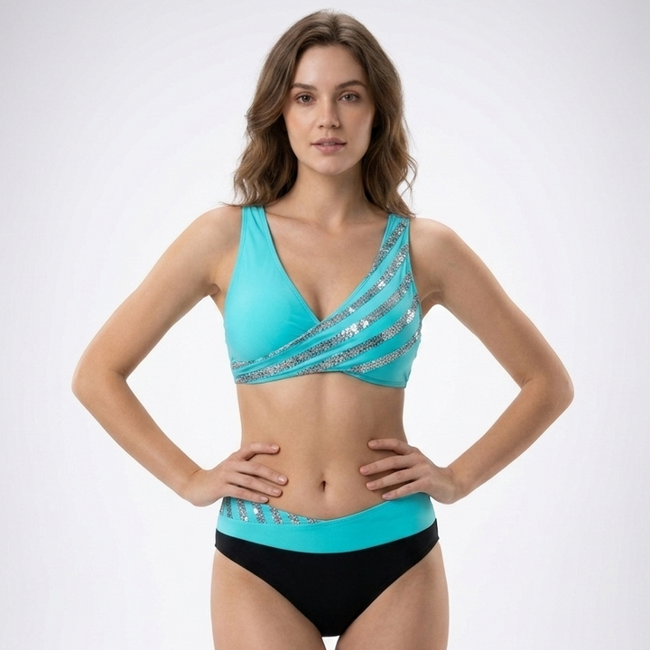 Kaminski | Damskie Bikini z Geometrycznym Wzorem i Modelującym Fasonem