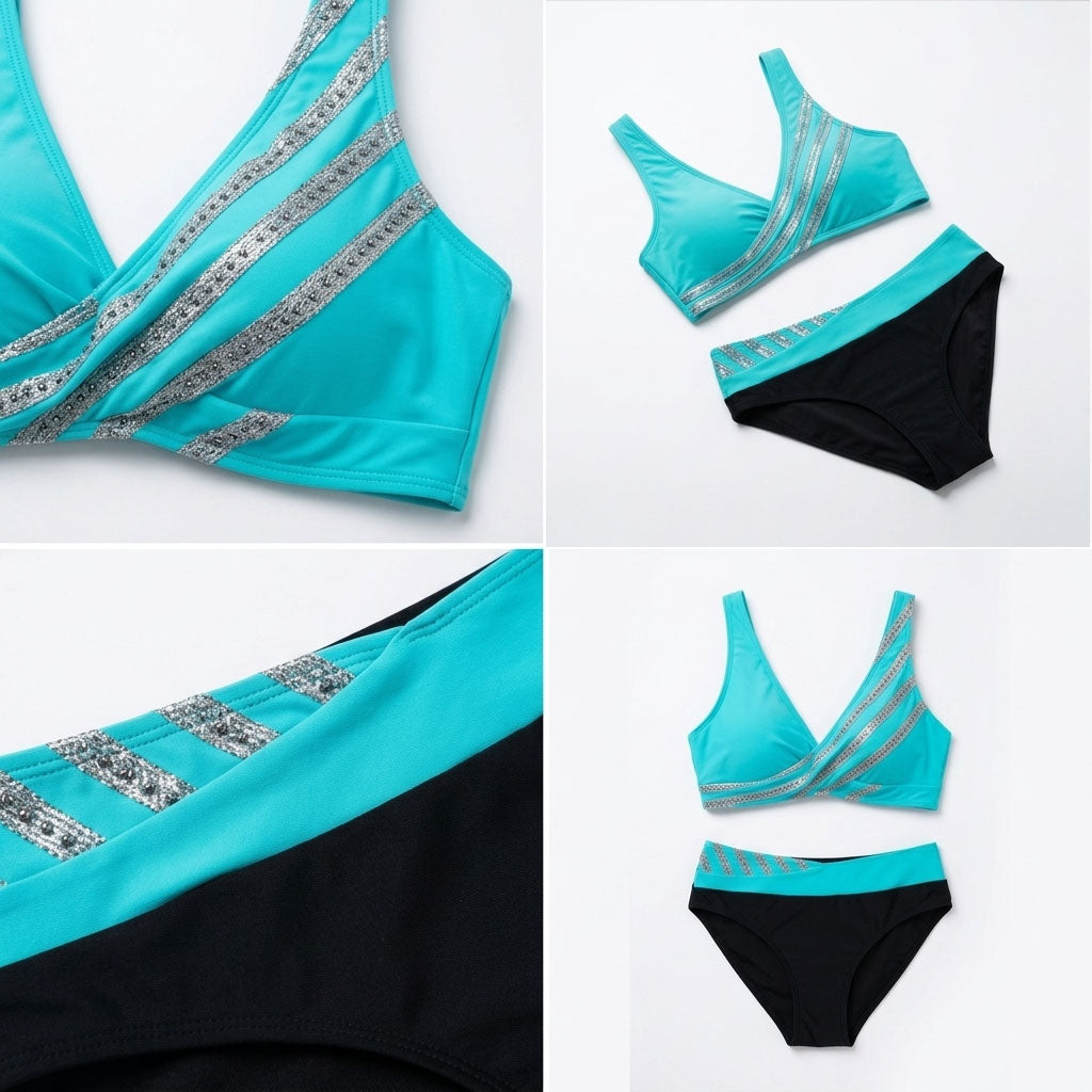 Kaminski | Damskie Bikini z Geometrycznym Wzorem i Modelującym Fasonem