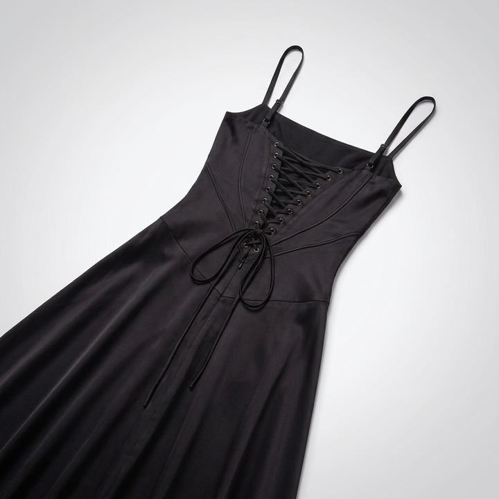 Kaminski | Elegancka Satynowa Sukienka Maxi z Kwadratowym Dekoltem