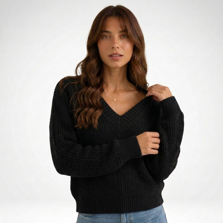 Kaminski | Miękki Sweter Damski z Dekoltem V