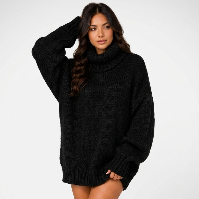 Kaminski | Sweter Oversize z Szerokim Kołnierzem
