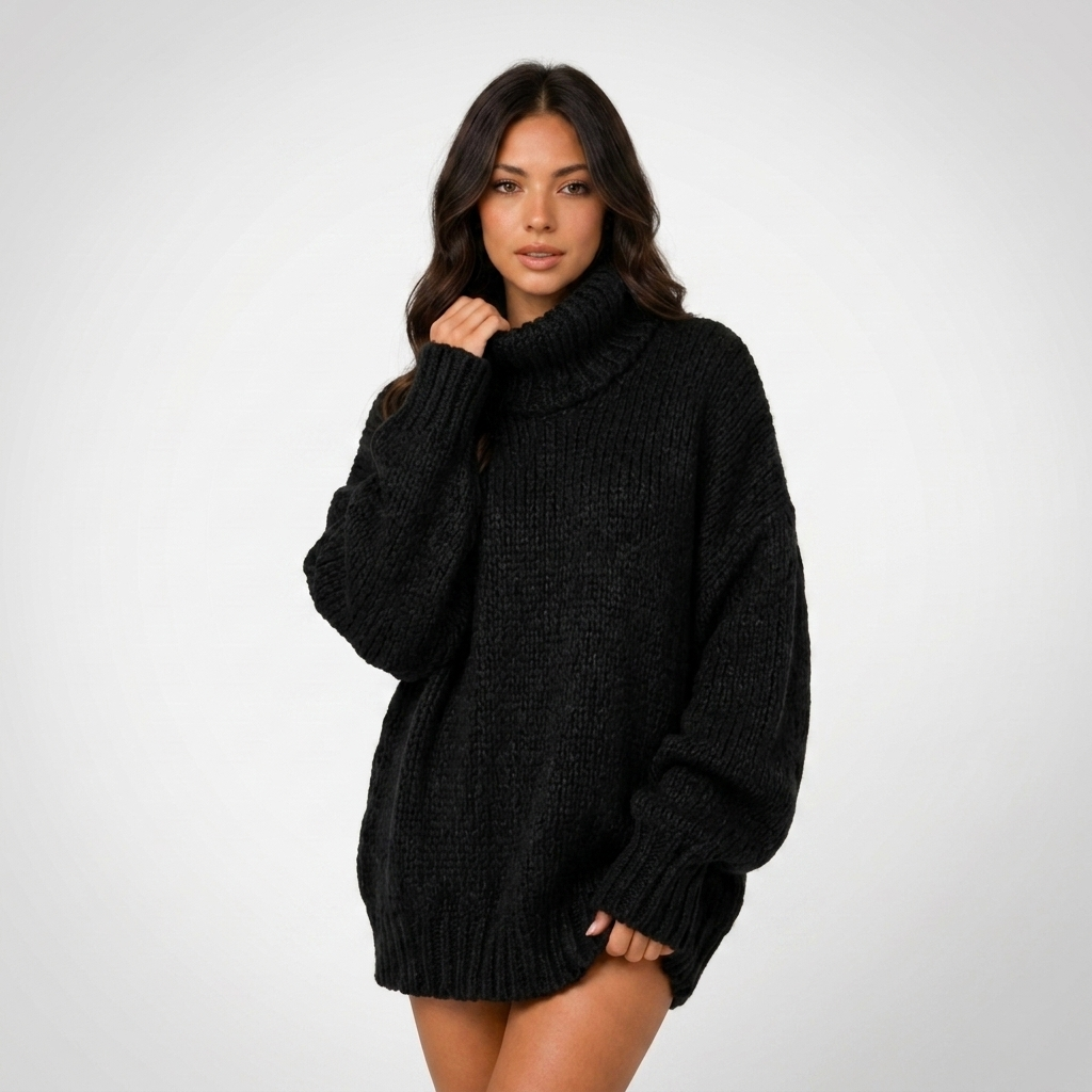 Kaminski | Sweter Oversize z Szerokim Kołnierzem