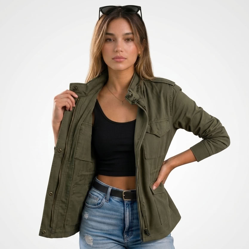 Kaminski | Lekka Kurtka na Zamek w Stylu Casual