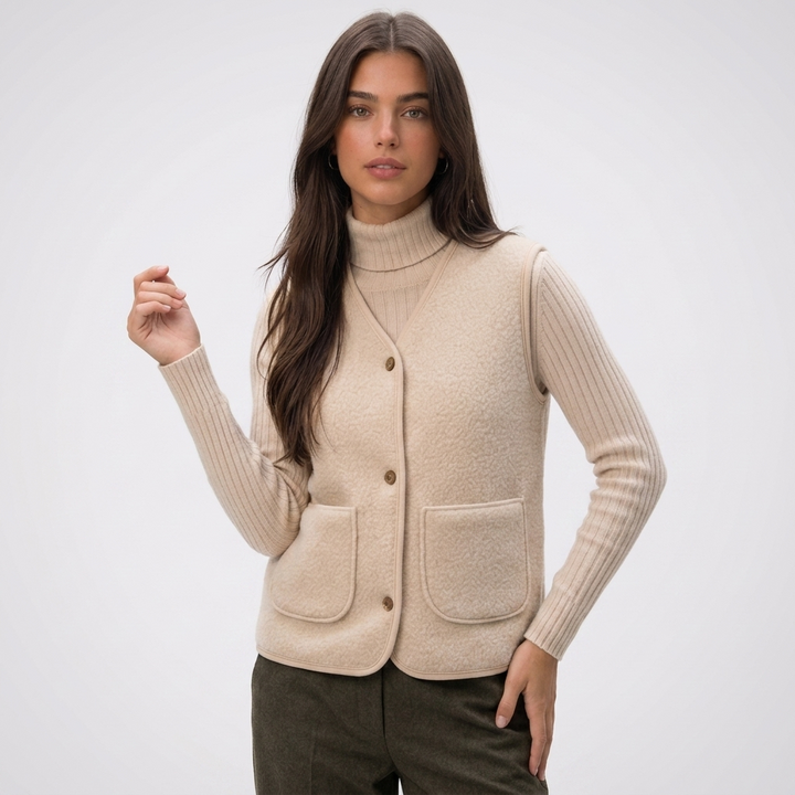 Kaminski | Elegancka Kamizelka z Guzikami i Kieszeniami