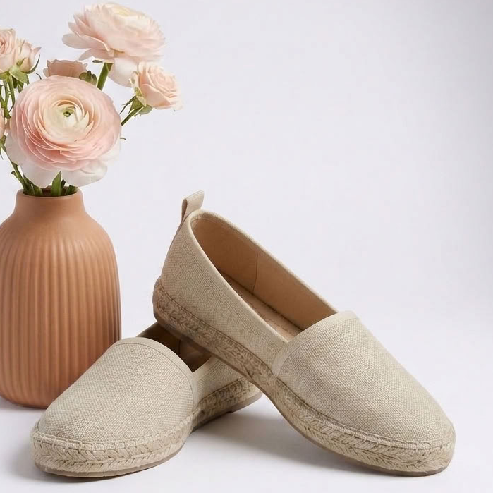 Kaminski | Lekkie Espadryle Slip-On z Subtelnym Połyskiem