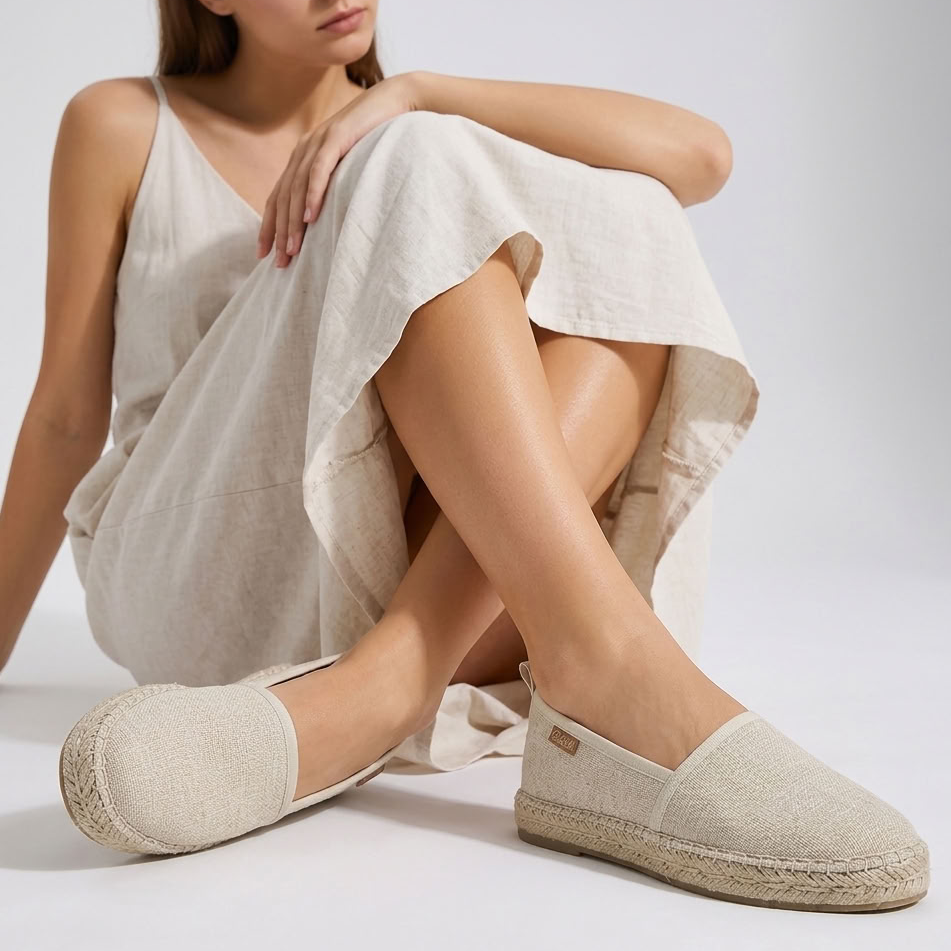 Kaminski | Lekkie Espadryle Slip-On z Subtelnym Połyskiem