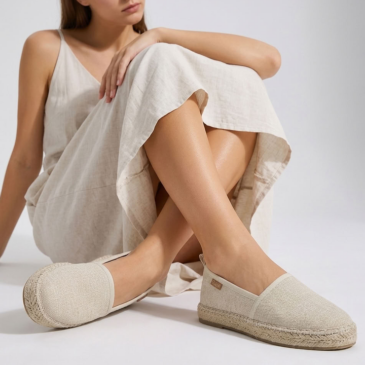 Kaminski | Lekkie Espadryle Slip-On z Subtelnym Połyskiem