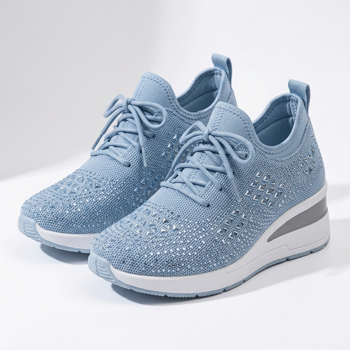 Kaminski | Damskie Sneakersy Ortopedyczne BONNIE z Cyrkoniami i Oddychającą Cholewką
